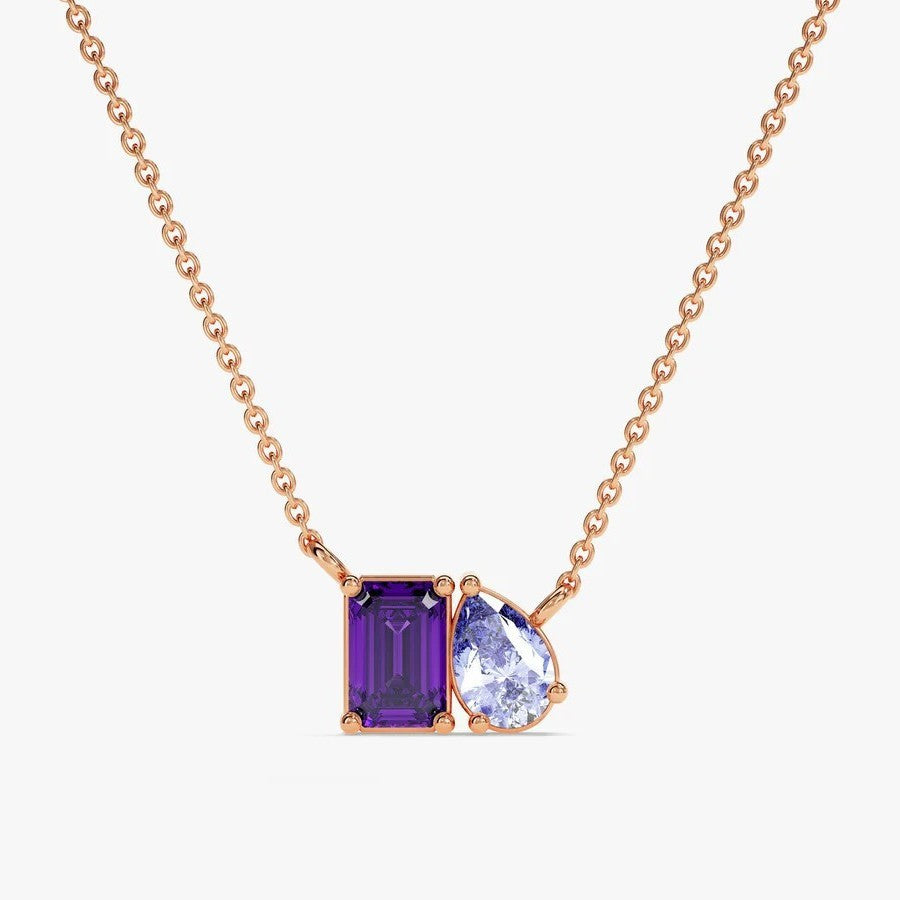 Whispering Aurora Zircon Simple Necklace
