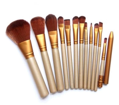 12-Piece Makeup Brush Set – Elegant Iron Box Edition