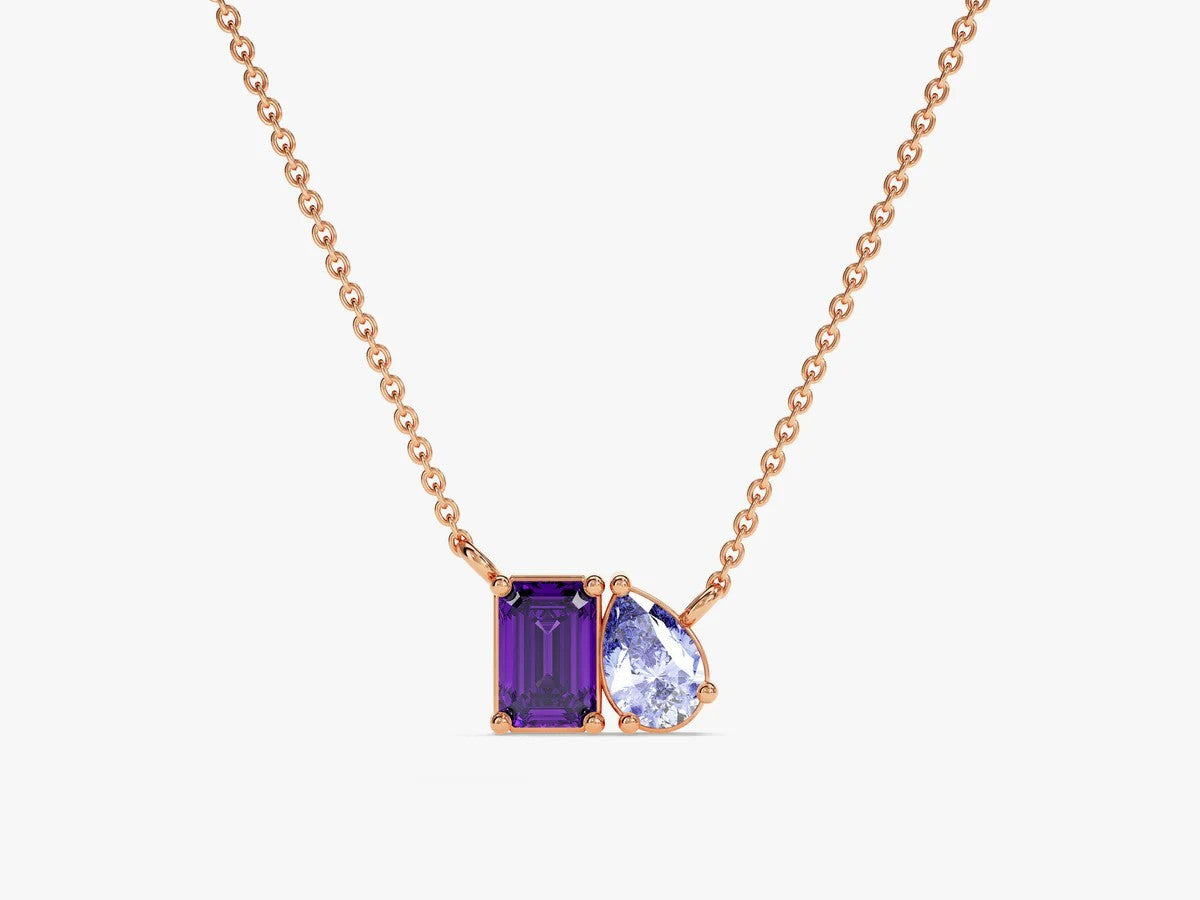Whispering Aurora Zircon Simple Necklace