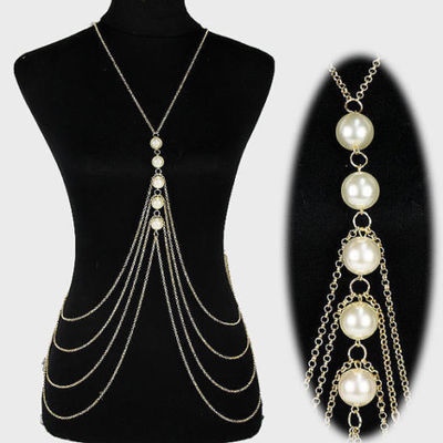 Elegant Pearl Body Chain Jewelry – Fashion Statement Accessory for Women