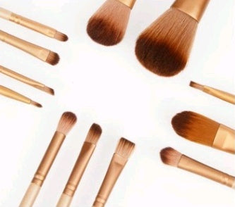 12-Piece Makeup Brush Set – Elegant Iron Box Edition