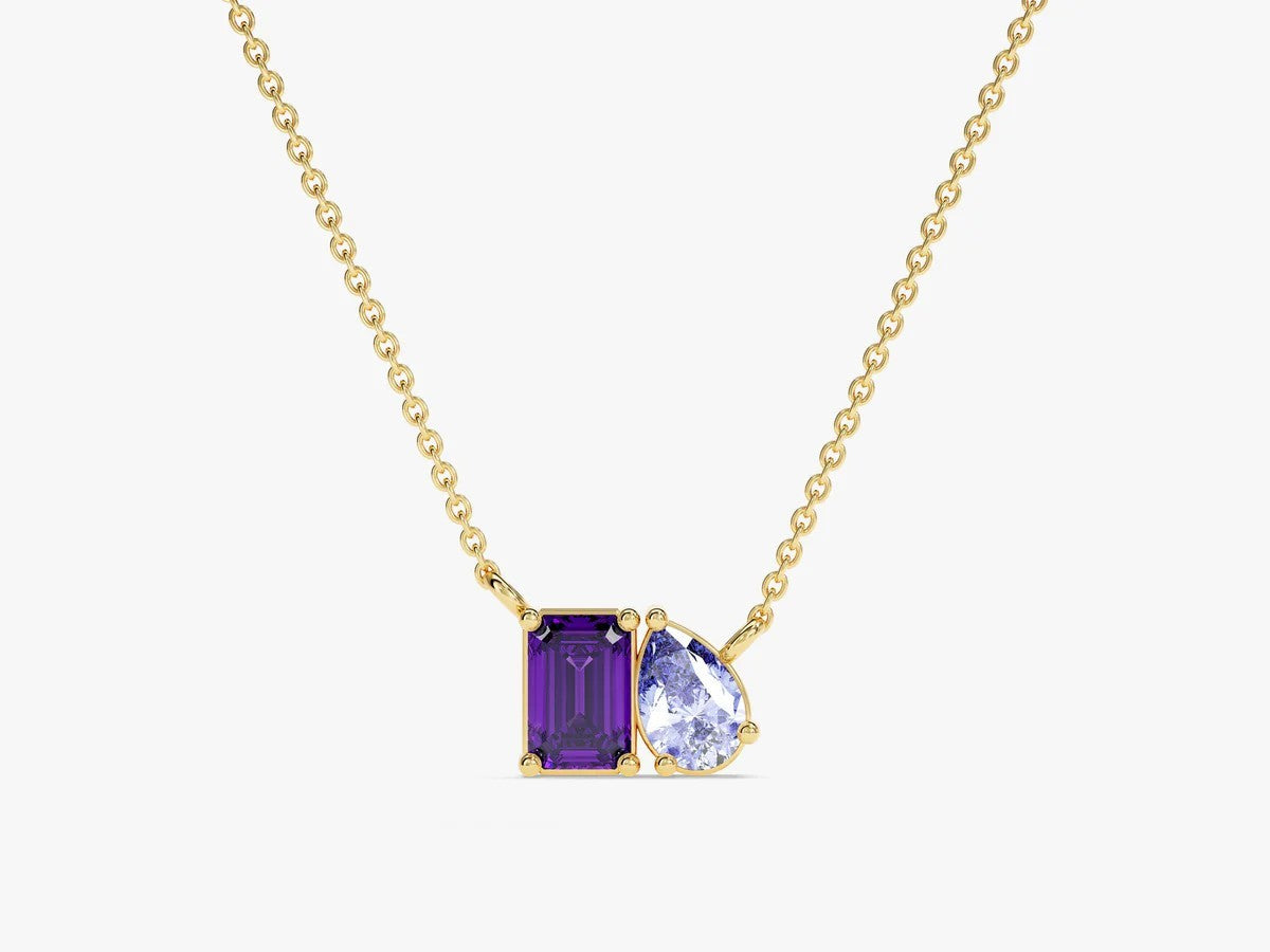 Whispering Aurora Zircon Simple Necklace