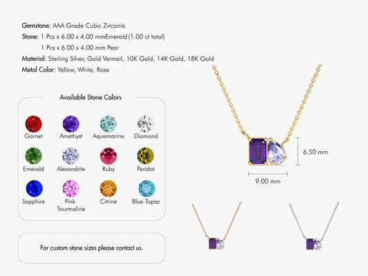 Whispering Aurora Zircon Simple Necklace