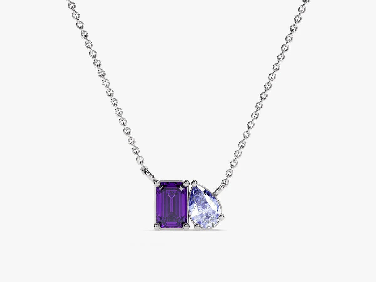 Whispering Aurora Zircon Simple Necklace
